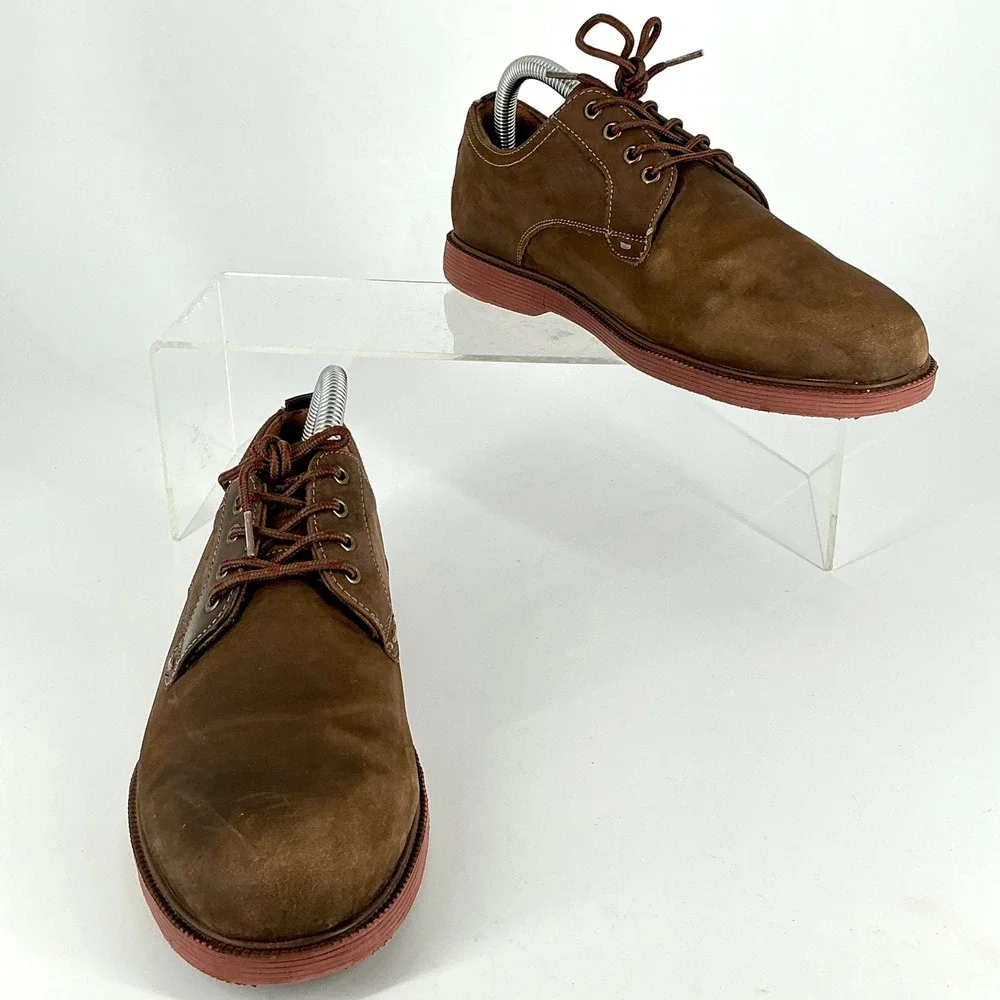 Florsheim Boys Size 6 Leather Derby Shoes Brown Supacush Jr.